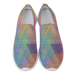 Triangle Pattern Mosaic Shape Women s Slip On Sneakers