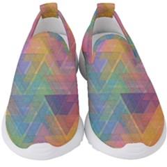 Triangle Pattern Mosaic Shape Kids  Slip On Sneakers