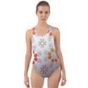 Wallpaper Pattern Abstract Cut-Out Back One Piece Swimsuit View1