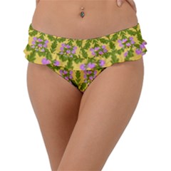 Texture Heather Nature Frill Bikini Bottom