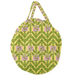 Texture Heather Nature Giant Round Zipper Tote by Pakrebo