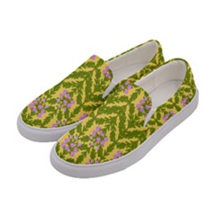 Texture Heather Nature Women s Canvas Slip Ons by Pakrebo