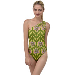 Texture Heather Nature To One Side Swimsuit