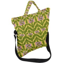 Texture Heather Nature Fold Over Handle Tote Bag