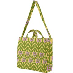 Texture Heather Nature Square Shoulder Tote Bag by Pakrebo