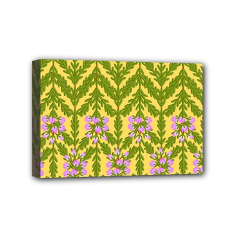 Texture Heather Nature Mini Canvas 6  X 4  (stretched) by Pakrebo