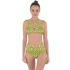 Texture Heather Nature Bandaged Up Bikini Set  by Pakrebo