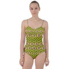 Texture Heather Nature Sweetheart Tankini Set