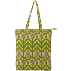 Texture Heather Nature Double Zip Up Tote Bag