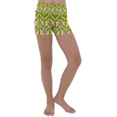 Texture Heather Nature Kids  Lightweight Velour Yoga Shorts