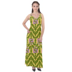 Texture Heather Nature Sleeveless Velour Maxi Dress