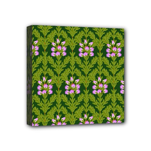 Pattern Nature Texture Heather Mini Canvas 4  X 4  (stretched) by Pakrebo