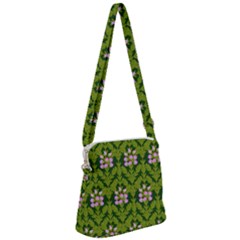 Pattern Nature Texture Heather Zipper Messenger Bag