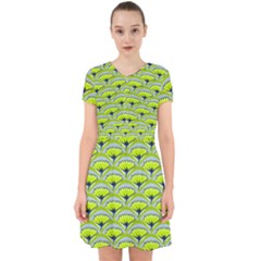 Texture Green Plant Leaves Arches Adorable In Chiffon Dress