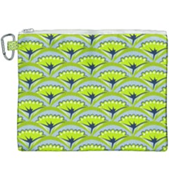 Texture Green Plant Leaves Arches Canvas Cosmetic Bag (xxxl) by Pakrebo