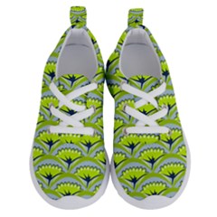 Texture Green Plant Leaves Arches Running Shoes by Pakrebo