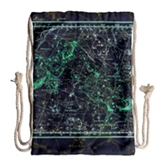 Constellation Constellation Map Drawstring Bag (large) by Pakrebo