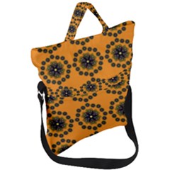 Desktop Abstract Template Flower Fold Over Handle Tote Bag