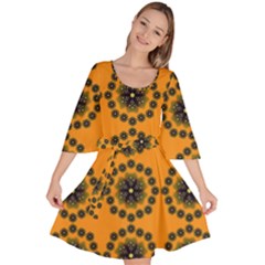 Desktop Abstract Template Flower Velour Kimono Dress