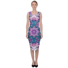 Mandala Pattern Abstract Sleeveless Pencil Dress