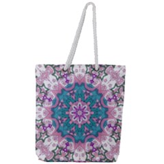 Mandala Pattern Abstract Full Print Rope Handle Tote (large) by Pakrebo