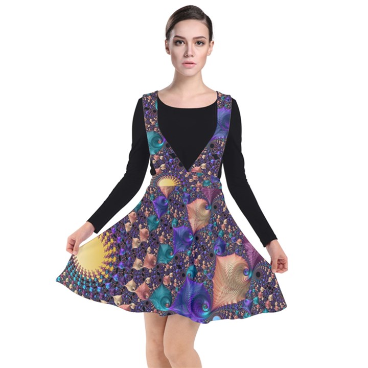 Pattern Art Ornament Fractal Plunge Pinafore Dress