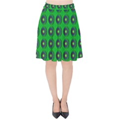 Texture Stucco Graphics Flower Velvet High Waist Skirt by Pakrebo