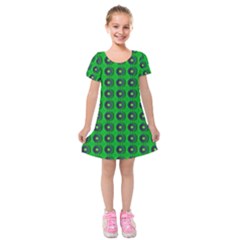 Texture Stucco Graphics Flower Kids  Short Sleeve Velvet Dress by Pakrebo