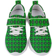 Texture Stucco Graphics Flower Kids  Velcro Strap Shoes