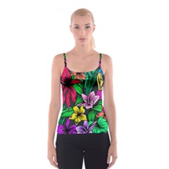 Hibiscus Flower Plant Tropical Spaghetti Strap Top by Pakrebo