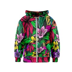 Hibiscus Flower Plant Tropical Kids  Zipper Hoodie by Pakrebo