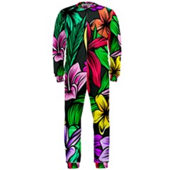 Hibiscus Flower Plant Tropical Onepiece Jumpsuit (men)  by Pakrebo