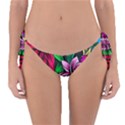 Hibiscus Flower Plant Tropical Reversible Bikini Bottom View1