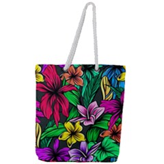 Hibiscus Flower Plant Tropical Full Print Rope Handle Tote (large) by Pakrebo