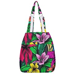 Hibiscus Flower Plant Tropical Center Zip Backpack