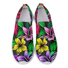 Hibiscus Flower Plant Tropical Women s Slip On Sneakers