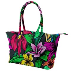 Hibiscus Flower Plant Tropical Canvas Shoulder Bag by Pakrebo