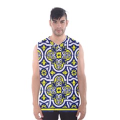 Tiles Panel Decorative Decoration Men s Basketball Tank Top by Pakrebo