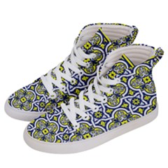 Tiles Panel Decorative Decoration Men s Hi-top Skate Sneakers by Pakrebo