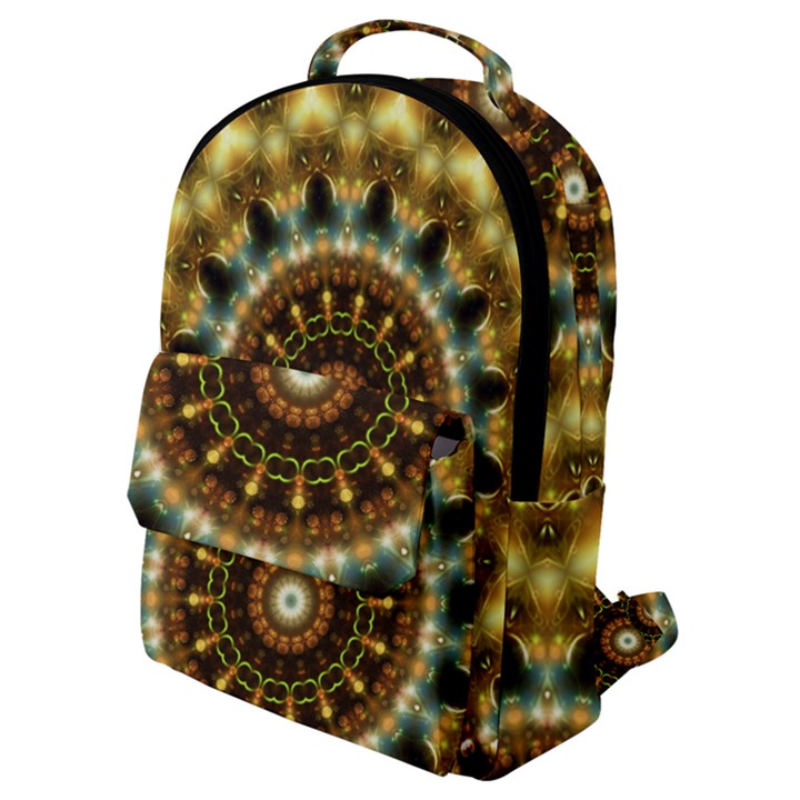 Pattern Abstract Background Art Flap Pocket Backpack (Small)