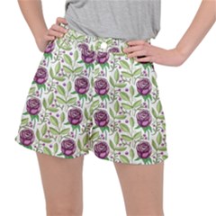 Default Texture Background Floral Stretch Ripstop Shorts