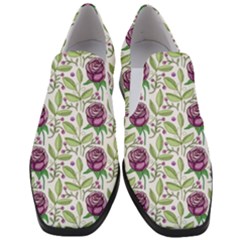 Default Texture Background Floral Slip On Heel Loafers by Pakrebo