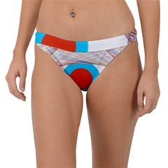 Line Art Geometric Design Line Band Bikini Bottom