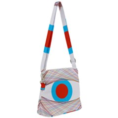 Line Art Geometric Design Line Zipper Messenger Bag