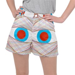 Line Art Geometric Design Line Stretch Ripstop Shorts