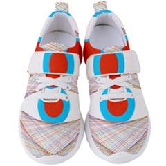 Line Art Geometric Design Line Women s Velcro Strap Shoes