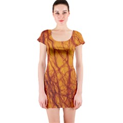 Lightning Internal Blood Vessel Short Sleeve Bodycon Dress by Pakrebo