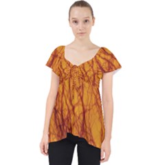 Lightning Internal Blood Vessel Lace Front Dolly Top by Pakrebo