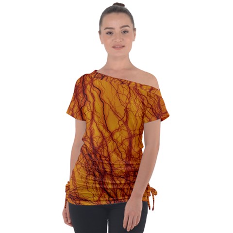 Lightning Internal Blood Vessel Tie-up Tee by Pakrebo