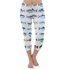 Ml 6-6 Fish Capri Winter Leggings  by ArtworkByPatrick